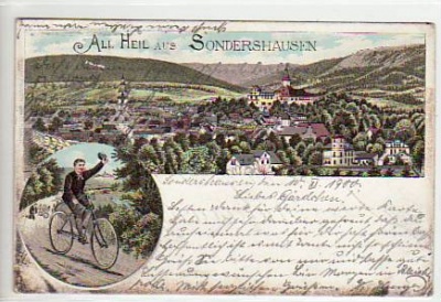 Sangerhausen All Heil Fahrrad Litho 1900