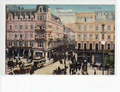 Berlin Mitte Unter den Linden Ecke Friedrichstraße 1914