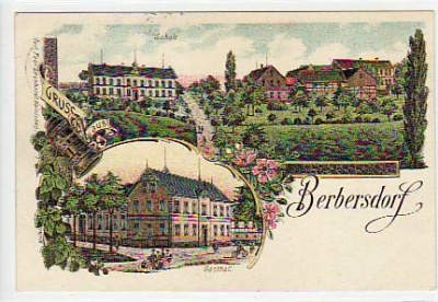 Berbersdorf bei Mittweida in Sachsen Stempel Bohrigen 1909