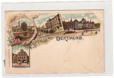 Dortmund ,Litho Ansichtskarte ca 1900