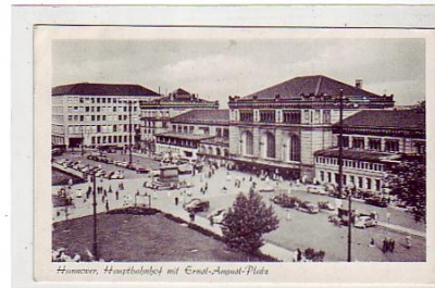 Hannover , alte Ansichtskarten ,Bahnhof 1955