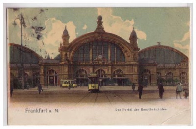 Frankfurt am Main Bahnhof Strassebahn 1908