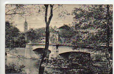 Dessau Partie an der Muldebrücke 1910