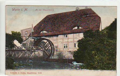Warin in Mecklenburg Wassermühle ca 1905