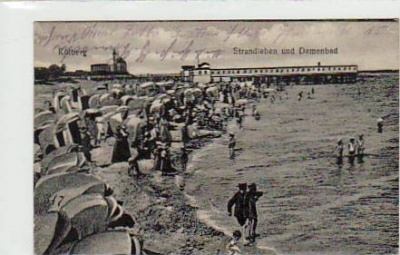 Kolberg Pommern Strand 1919