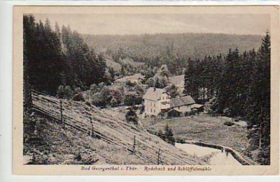 Georgenthal in Thüringen Rodebach und Schlöffelsmühle ca 1915