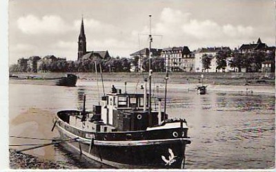 Frachtschiffe-Binnenschiffe Mannheim Neckar ca 1955