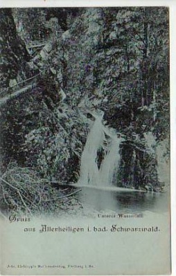 Allerheiligen in Bad Schwarzwald Wasserfall ca 1900
