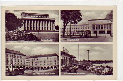Dessau mit Bahnhof und Gaststätte 1956