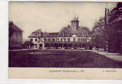 Rüdesheim im Rheingau Niederwald Jagdschloss Hotel 1905