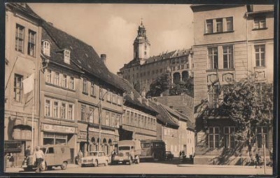 Rudolstadt Blick vom Markt zur Heidecksburg 1965