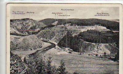 Saalburg Saale Bau der Bleichlochsperre,Sperrmauer 1928
