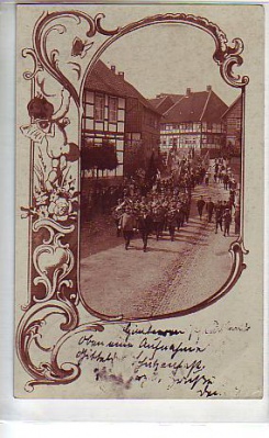 Gittelde Harz Parade Jugendstil Foto Karte von 1907