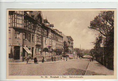 Arnstadt in Thüringen Bahnhofstraße ca 1925