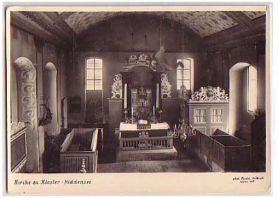 Kloster auf Hiddensee , Kirche von Innen 1957