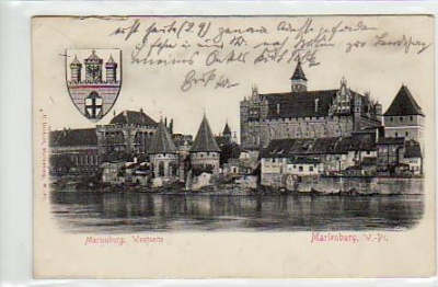 Marienburg Westpreussen mit Wappen 1908