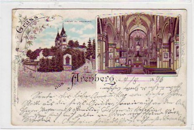 Koblenz Arenberg Litho von 1896