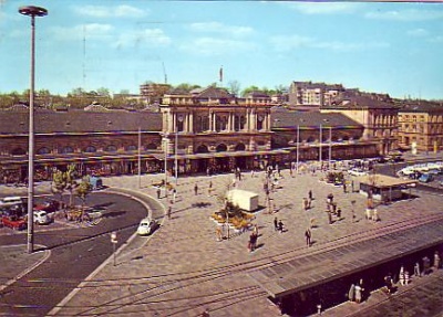 Mainz , alte Ansichtskarten , Bahnhof 1971