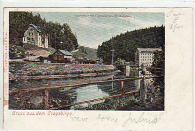 Wolkenstein Erzgebirge Flossplatz,Eisenbahn 1900