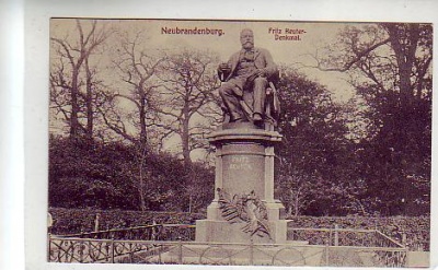 Neubrandenburg Fritz Reuter Denkmal 1913