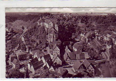 Haigerloch Hohenzollern Schloss Luftbild ca 1960