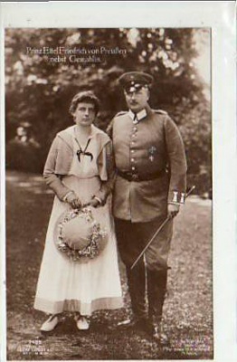 Adel Monarchie Prinz Eitel Friedrich von Preussen und Frau