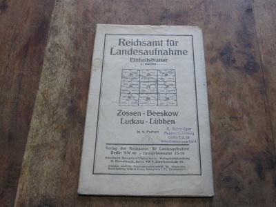 Zossen Beeskow Luckau Lübben Guben Landkarte vor 1945