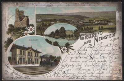 Neinstedt Litho 1901 Bahnpost