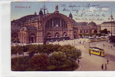 Frankfurt am Main Bahnhof , Strassenbahn 1928
