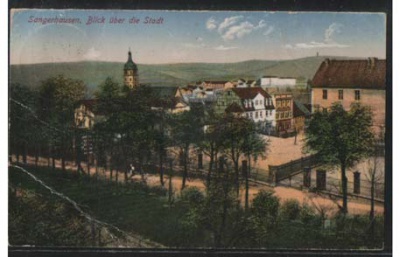 Sangerhausen Blick über die Stadt 1918