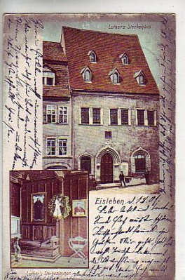 Lutherstadt Eisleben Litho Sterbehaus 1901