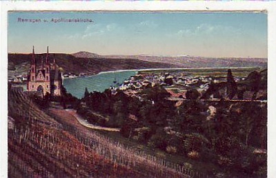 Remagen am Rhein Kirche , Wein ca 1915