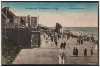 Sylt Westerland Strandpromenade color 1928