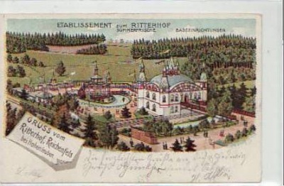 Ritterhof Reichenfels bei Hohenleuben Litho von 1904