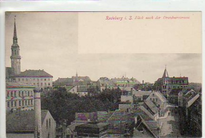 Radeberg mit Dresdenerstrasse ca 1900