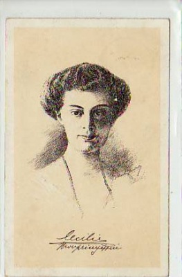 Adel Monarchie Kronprinzessin Cecilie von Preussen 1917