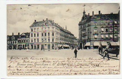 Zwickau Georgenplatz Pfauenschestrasse 1899