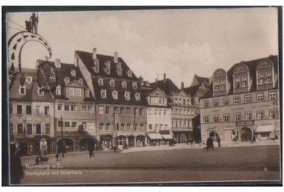Naumburg Marktplatz mit Dürenhaus Foto Karte