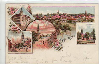 Sangerhausen Litho Ansichtskarte von 1900