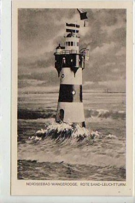 Leuchtturm Rotesand Wesermündung ca 1925