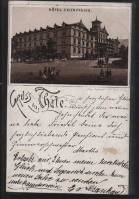 Thale im Harz Hotel Zehnpfund 1897 Vorläufer