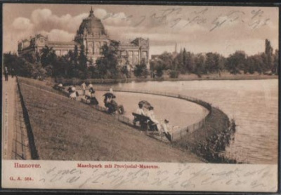 Hannover Maschpark mit Provinzial-Museum 1905