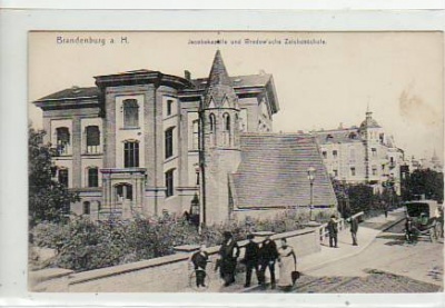 Brandenburg an der Havel Jacobskapelle und Zeichenschule ca 1910