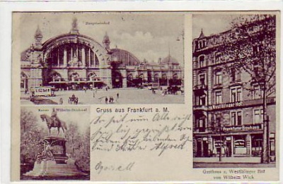 Frankfurt am Main Bahnhof und Gasthaus  1910