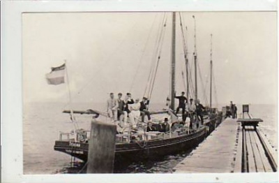 Dornum Westeraccumersiel Ostfriesland Segelboot Foto Karte c1925