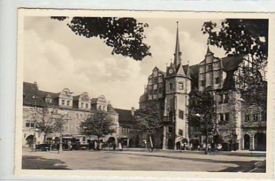 Saalfeld Saale Thüringen Rathaus und Markt ca 1940