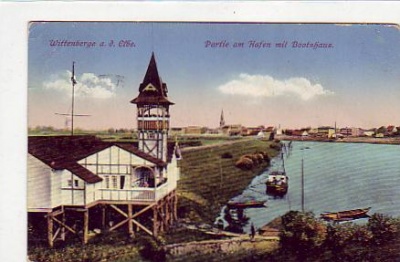 Wittenberge an der Elbe Bootshaus 1918