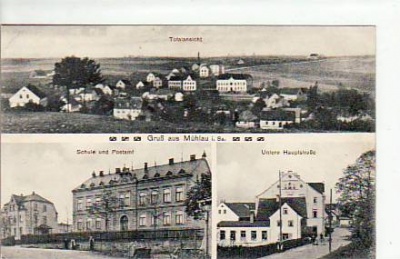 Mühlau Schule Postamt 1911