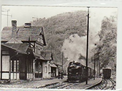 Ilfeld Südharz Bahnhof Eisenbahn ca 1980