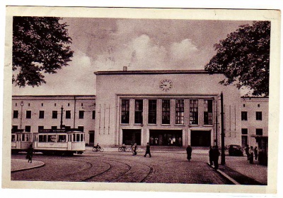 Dessau Bahnhof,Strassenbahn 1957